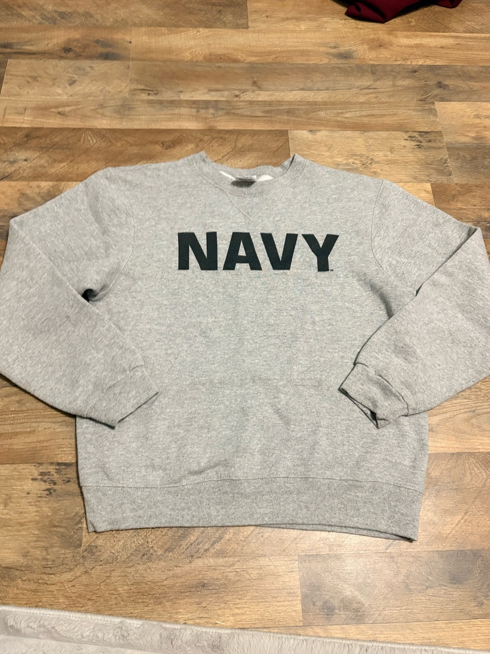 US Navy Gray Crewneck Sweatshirt SOFFE Military Graphic Pullover Size Medium